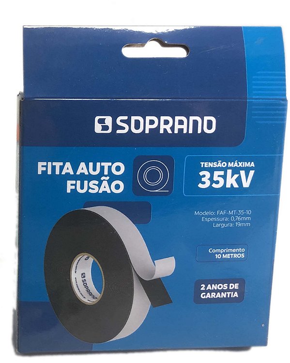 Fita Isolante Profissional 19mmx10m Alta Tensão 35kv