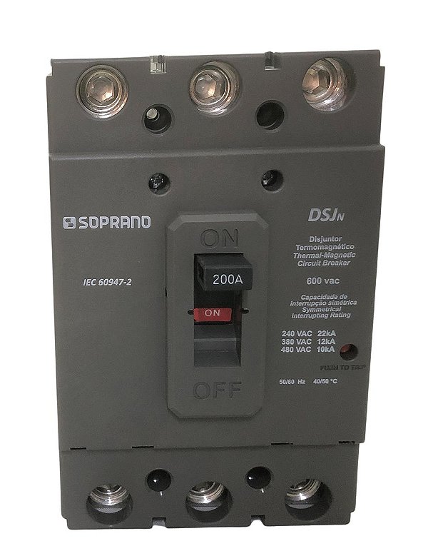 Disjuntor Tripolar Caixa Moldada Soprano 200A