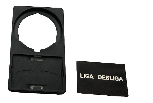 Porta Plaqueta Weg com inscrição gravada Liga-Desliga