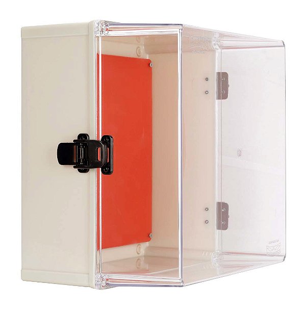 Caixa Plástica Transparente Com Dobradiça Ip66 200x200x160mm