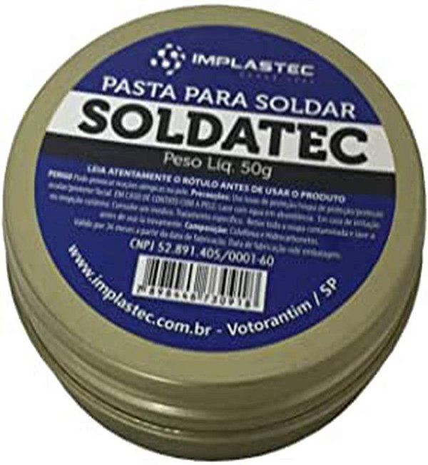 Pasta para Solda Implastec  Soldatec 50gr