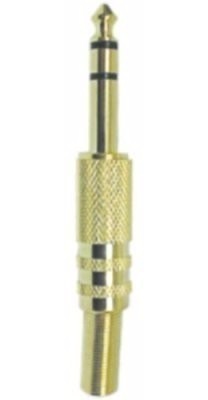 Plug P10 Profissional Stéreo Metal Gold Kit C/2