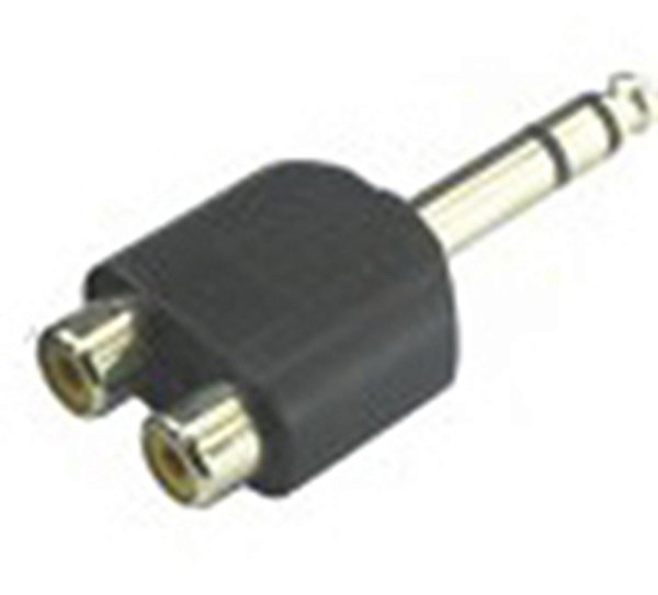 Plug Adaptador 2 Rca  Para  P10 Stéreo Macho