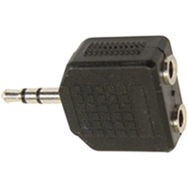 Plug Adaptador Duplicador 2 P2 Stéreo F  P/  P2 Stéreo M
