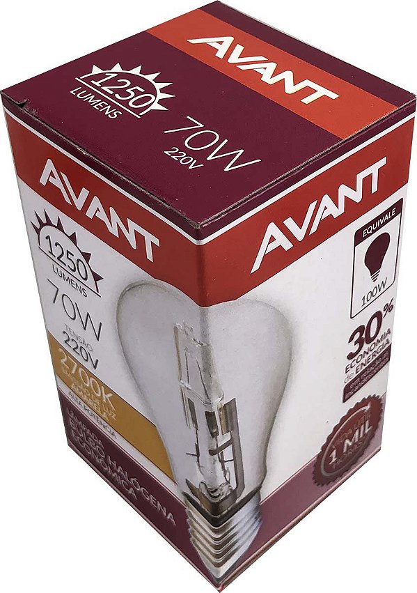 Lâmpada Halogena Avant  70wx220v  Bulbo E-27