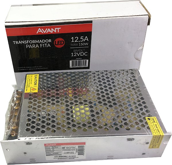 Transformador Bivolt Para Fitas De Led 12,5a