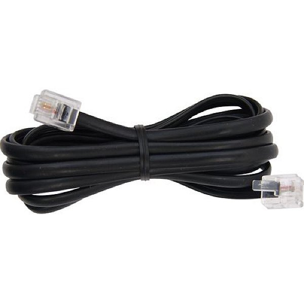 Cabo Para Telefone E Fax Rj11 X Rj11 5 Metros Preto