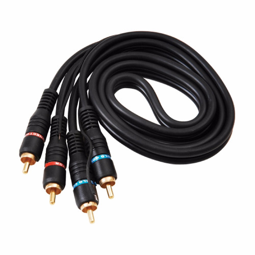 Cabo Audio E Video 2rca2 5 Mts C/aterramento Som Automotivo