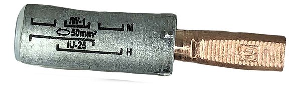 Terminal Bimetálico Para Borne Pino Chato 50mm C/3 Unidades