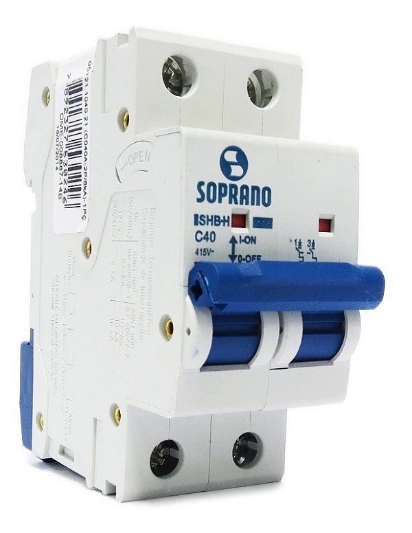 Disjuntor Bipolar Soprano Din Iec - Cemig 40-50-63a