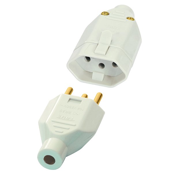 Tomada plugue pino - 2p+t 180g 10a Fame Cores