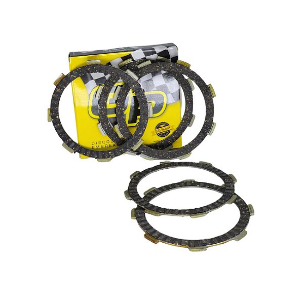 Kit 5 Discos Embreagem Completa Cg150 Cg125 Bros150 Fan150
