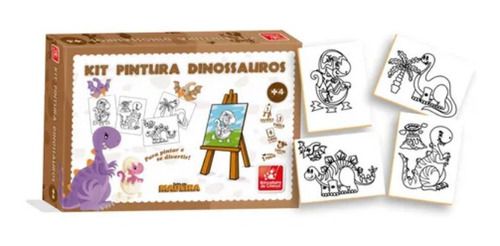 Brinquedo para Colorir Dinossauros com 04 Telas Brincadeira de Criança