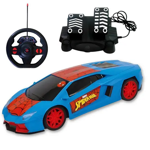 Carrinho Spider Man Homem Aranha Controle Remoto  - Candide