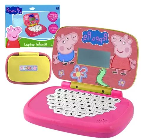 Laptop De Atividades Infantil Peppa Pig Bilingue Candide