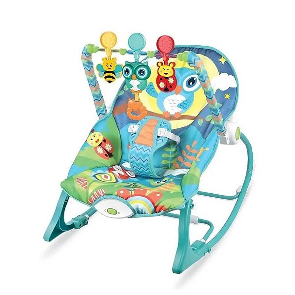 Cadeira infantil musical vibra e Balança Encantada Coruja