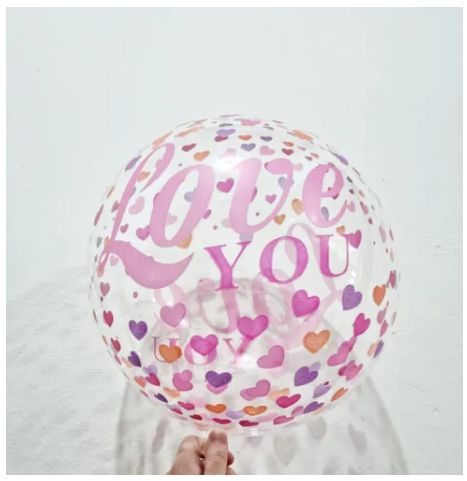 Balão Bexiga Bubble Love You 20 Polegadas 50cm Namorados