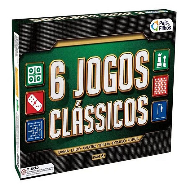 Jogo De Tabuleiro 6 Jogos Clássicos Para Toda Família