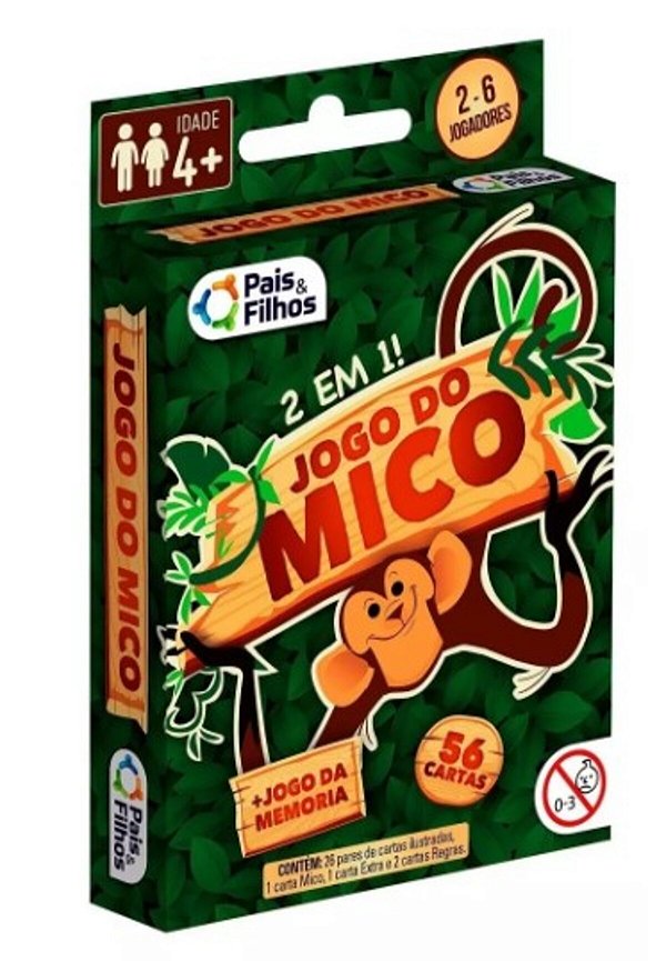 Jogo Do Mico 2 em 1 + Jogo da Memória Pais & Filhos