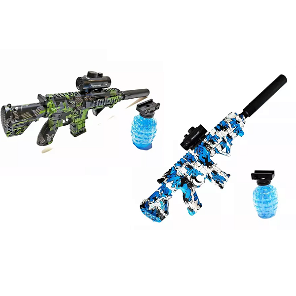 Kit 2 Arminhas Lançador de Orbeez Metralhadora M416 Elétrico