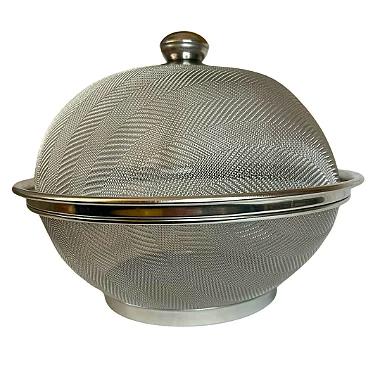 Cesta De Frutas De Mesa Telada C/ Tampa Anti-mosca Em Inox