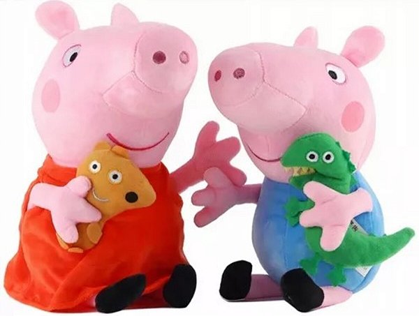 Kit Bonecos Peppa e George Pig Crecendo C/ Peppa Baby Brink