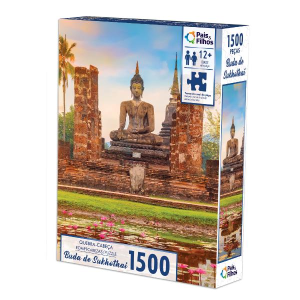 Jogo Quebra Cabeça Buda De Sukhothai 1500 Pçs Pais e Filhos