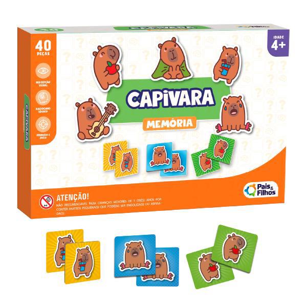 Jogo Da Memória Capivara 40 PÇS Pais E Filhos