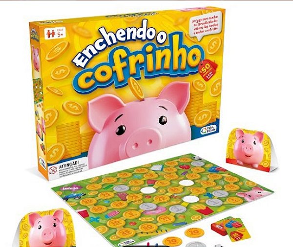 Jogo De Tabuleiro Enchendo O Cofrinho Pais E Filhos