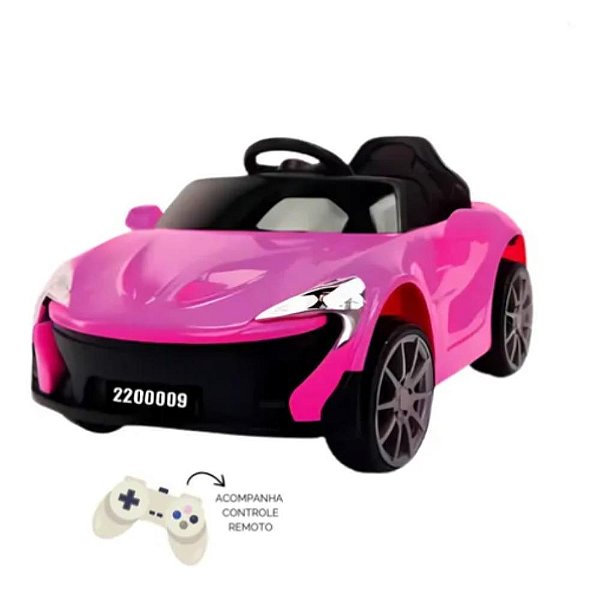 Carrinho infantil Elétrico 6v Rosa C/ Controle
