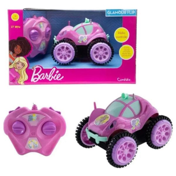 Veículo Controle Remoto Barbie Glamour Flip Candide