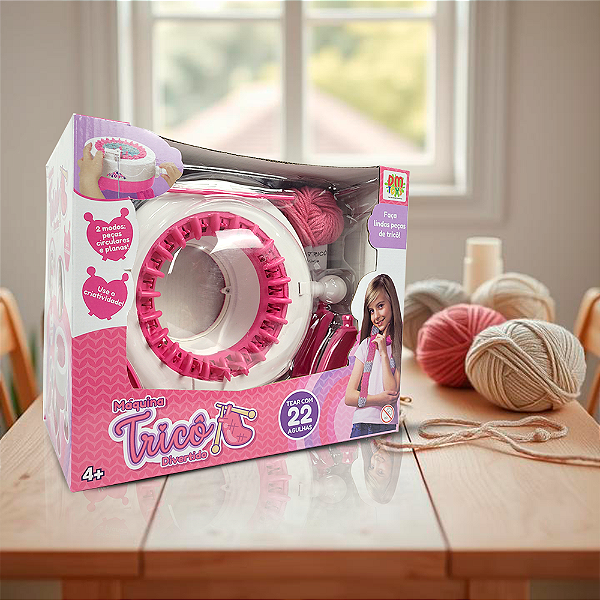 Máquina de Tricô Infantil Criativa DM Toys com Acessórios