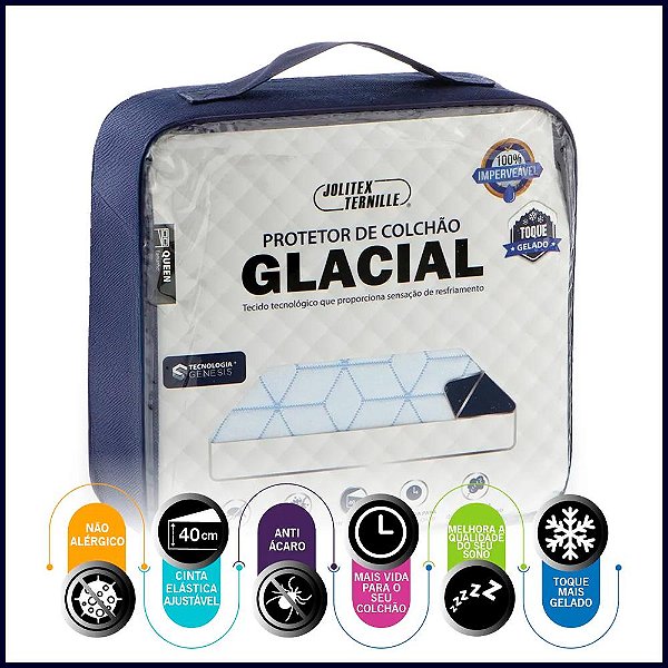 Protetor Colchão Casal Jolitex Glacial Toque Gelado