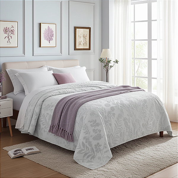 Colcha Vintage  Classic Lavanda 2,20m x 2,40m - Jolitex