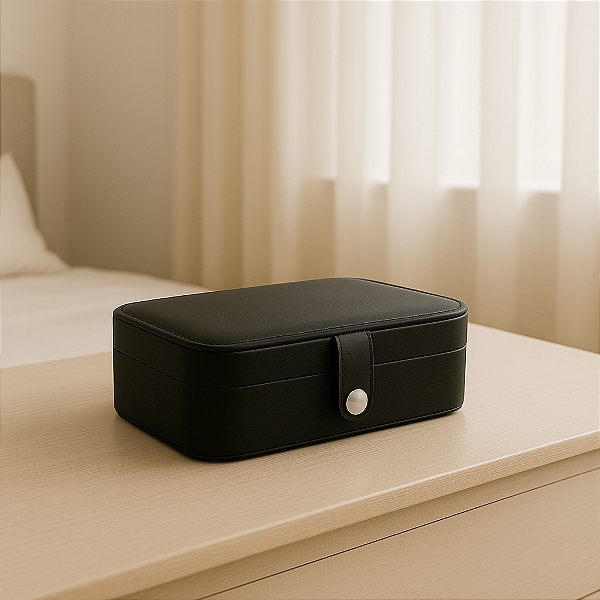 Porta Joia de Viagem Compacto Cabe Bolsa Protege Suas Joias