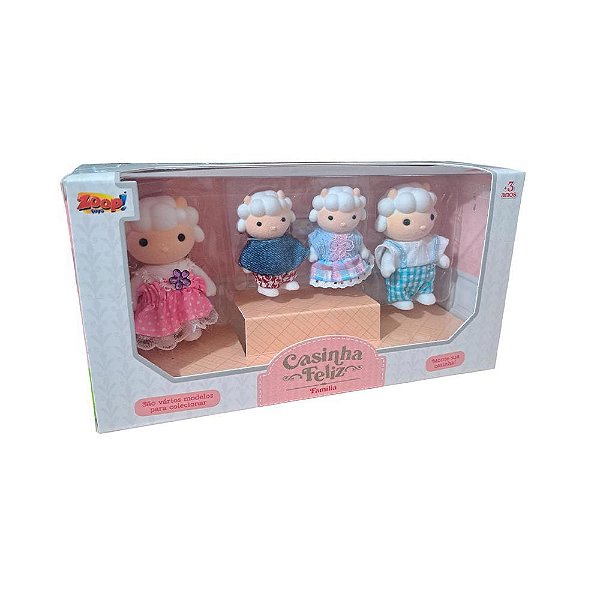 Coleção Casinha Feliz Família Ovelha Miniatura Zoop Toys