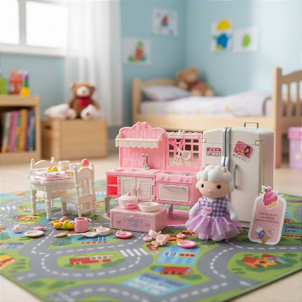 Coleção Casinha Feliz Cozinha Completa Zoop Toys – Brinquedo Infantil com Acessórios de Cozinha, Kit Interativo Educativo que Estimula Imaginação e Criatividade