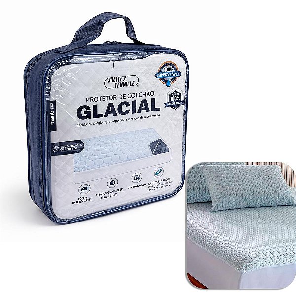 Protetor De Colchão Queen Jolitex Glacial Toque Gelado