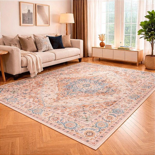 Tapete Vinci Florença 1,40M x 2,00M  Com Toque Suave Jolitex