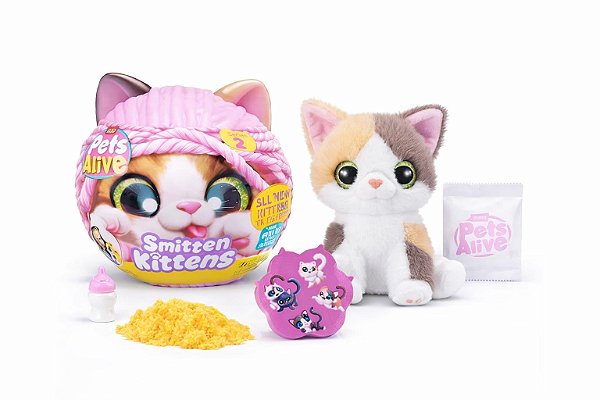 Smitten Kittens Série 2 Gatinho Surpresa Som De Verdade Zuru