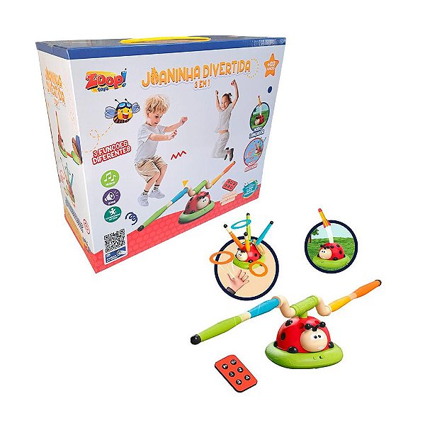 Joaninha Divertida 3 Em 1 Lançador Foguete Argolas Zoop Toys