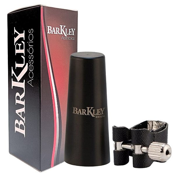 Abraçadeira Sax Barítono/ De Couro com Ressonador + Tampa - Níquel Barkley