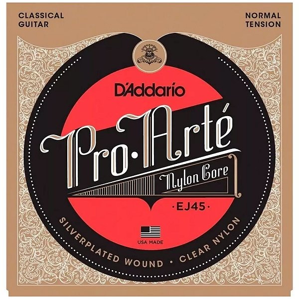 Encordoamento para Violão Nylon D'Addario Pro-Arté Nylon Core EJ45