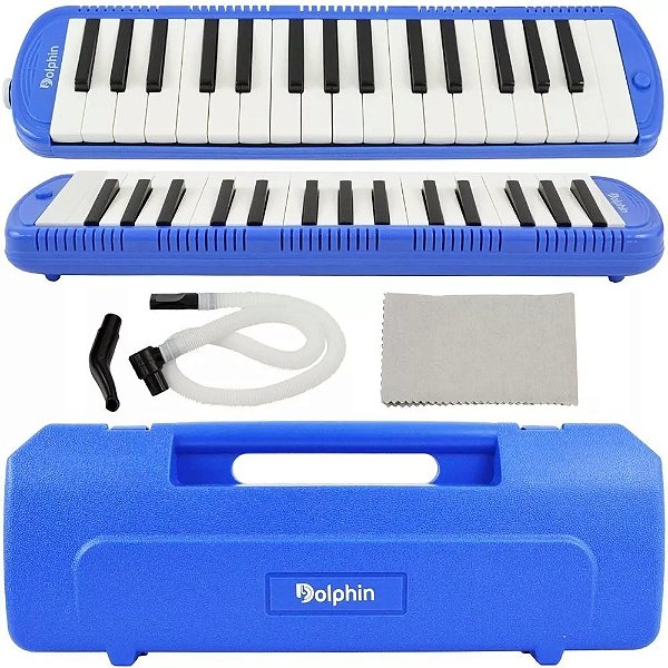 Escaleta Dolphin 32 Teclas Com Case Azul