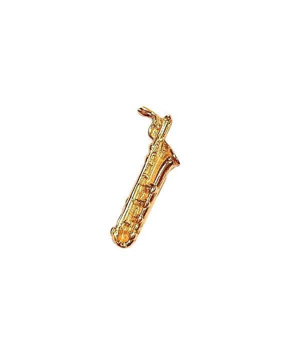 Broche Sax Barítono Flash Ouro Minimalista Clássico