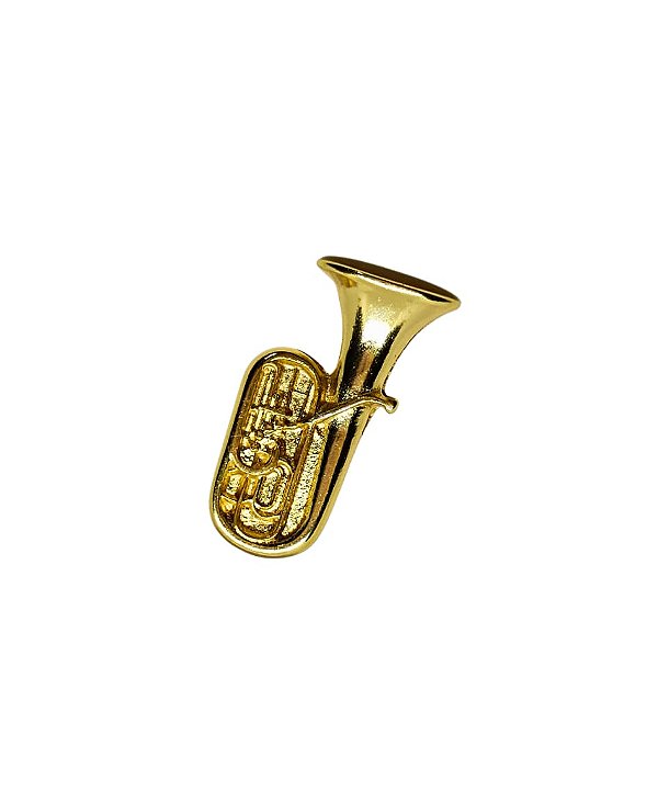 Broche Tuba Flash Ouro Minimalista Clássico