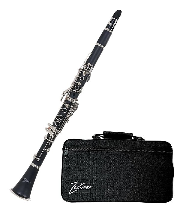 Clarinete Zellmer ZCL-600N Sib 17 Chaves com Case Luxo