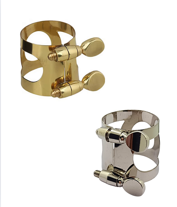 Abraçadeira Sax Tenor em Metal Dourada e Niquelada