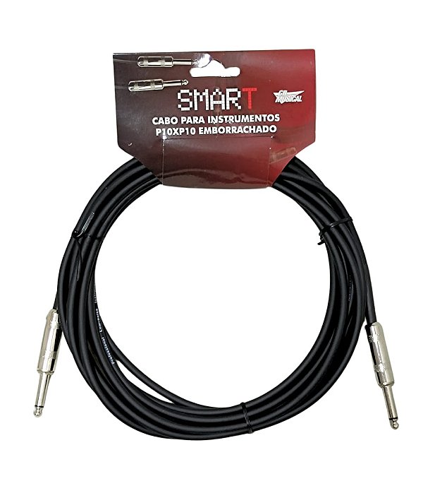 Cabo para Instrumentos P10 x P10 Emborrachado Smart