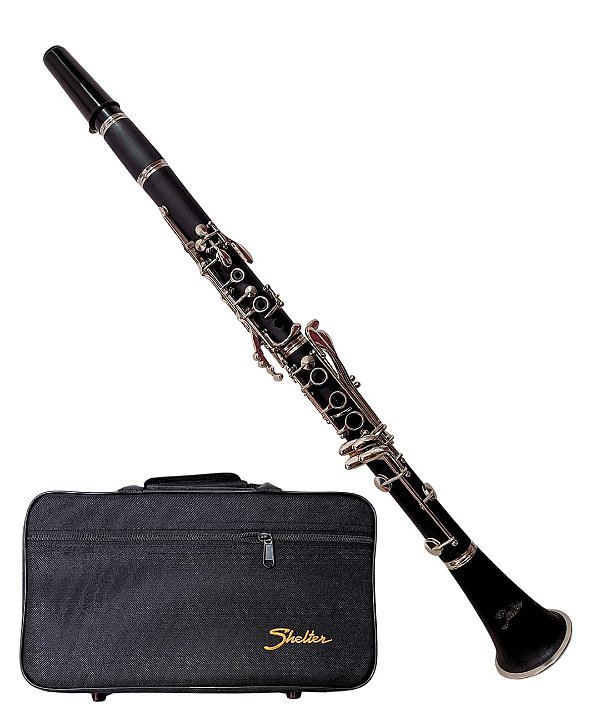 Clarinete Shelter Sib 17 Chaves com Case Luxo